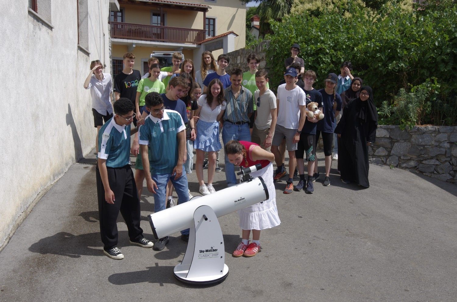 Udeleženke in udeleženci 10. srednjeevropske olimpijade iz astronomije in astrofizike. Fotografija: Andrej Guštin.